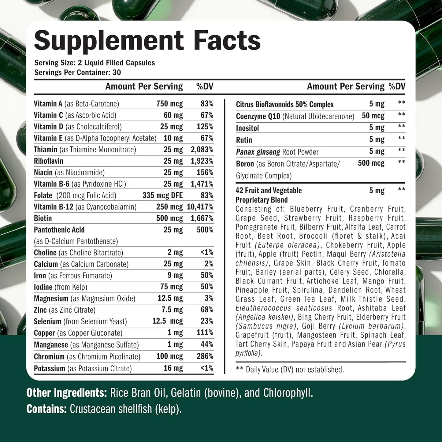MULTIVITAMIN FOR MEN - LIQUID CAPSULES
