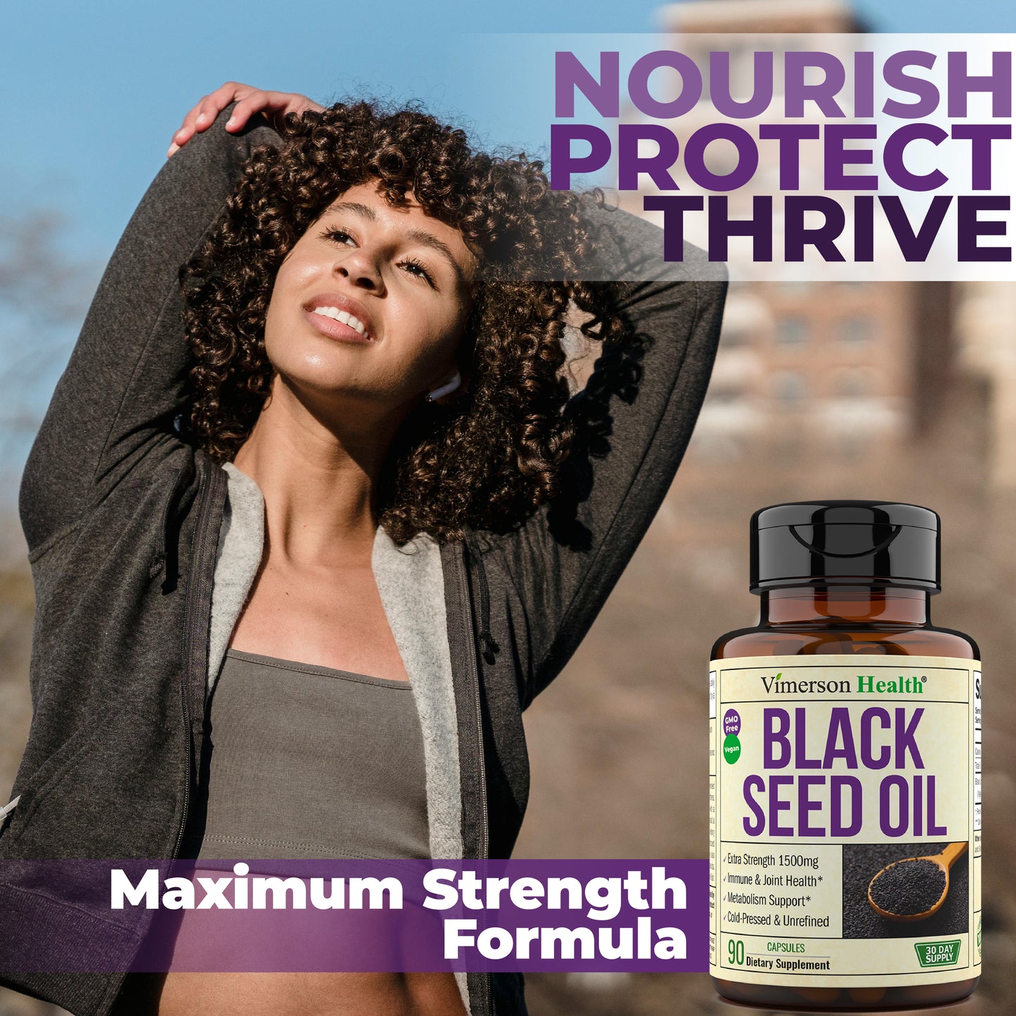 Black Seed Oil - Cold Pressed Black Seed Oil Capsules - Provides Vitamin E & Omega 3 6 9 - High Potency (1500mg) for Immune & Joint Support, Antioxidants, Digestion, Hair Skin Nails - Vegan 90 Caps