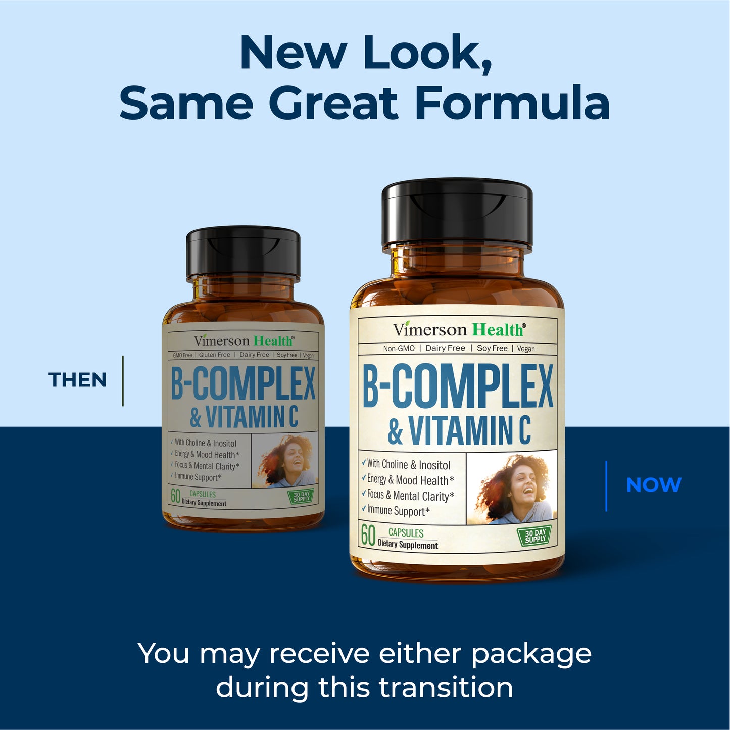 Vitamin B Complex with Vit C & Folic Acid (Folate) - 8 High Potency B Vitamins: B1, B2, B3, B5, B6, B7, Vitamin B12 + Biotin, Choline & Inositol. Aids Mood, Energy, Nervous System & Immune Support