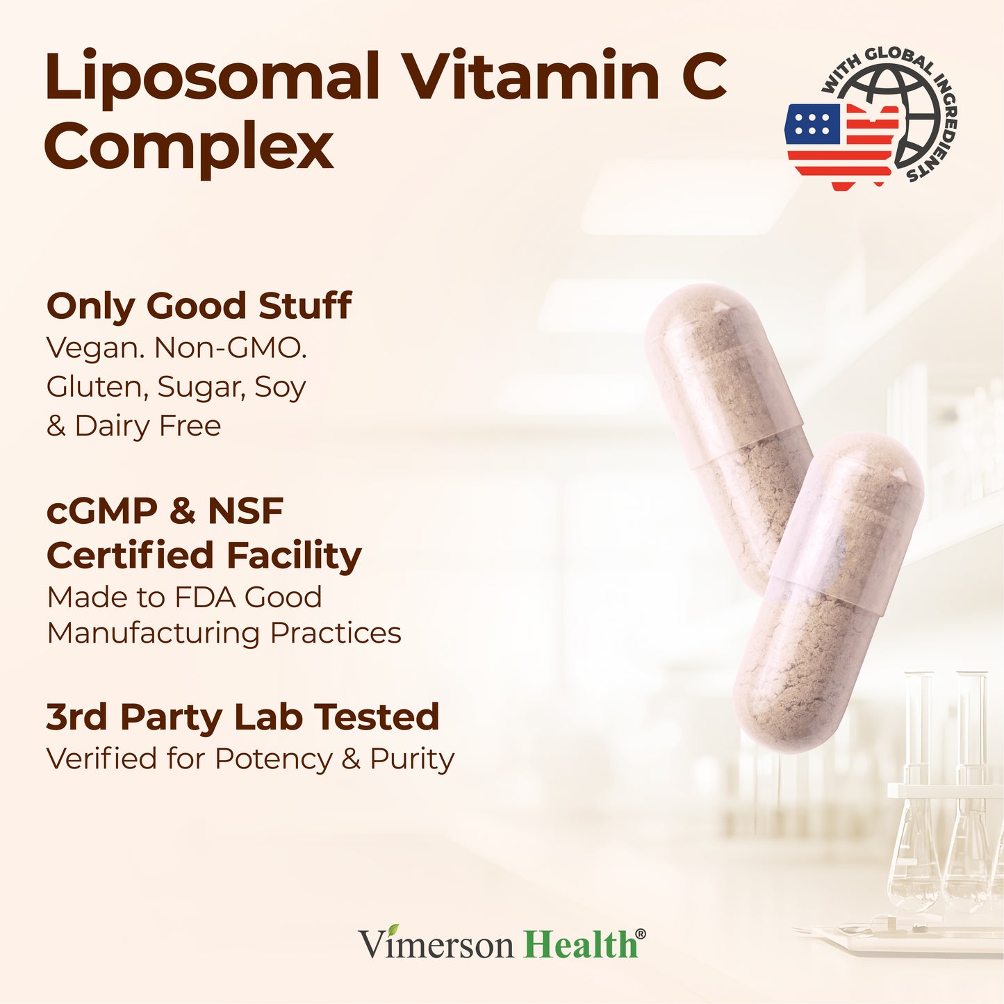 Liposomal Vitamin C 1000mg - Premium Absorption Vitamin C Powder - Immune Support Supplement - Vitamina C 1000mg - High Potency for Antioxidant Support - Gentle on Digestion & Fast Uptake. 60 Capsules