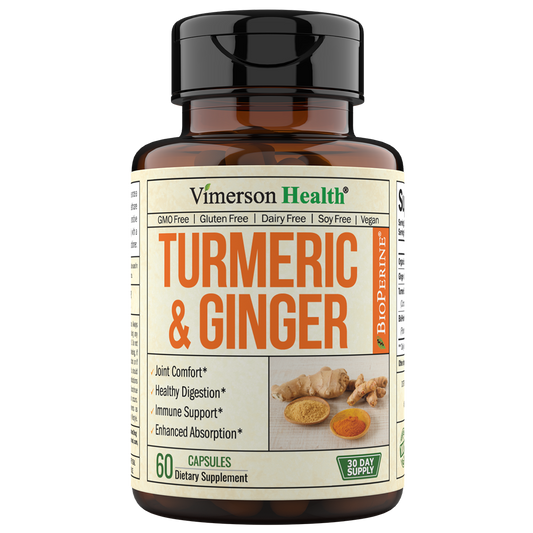 TURMERIC GINGER SUPPLEMENT - IMMUNE, MUSCLE & JOINT HEALTH
