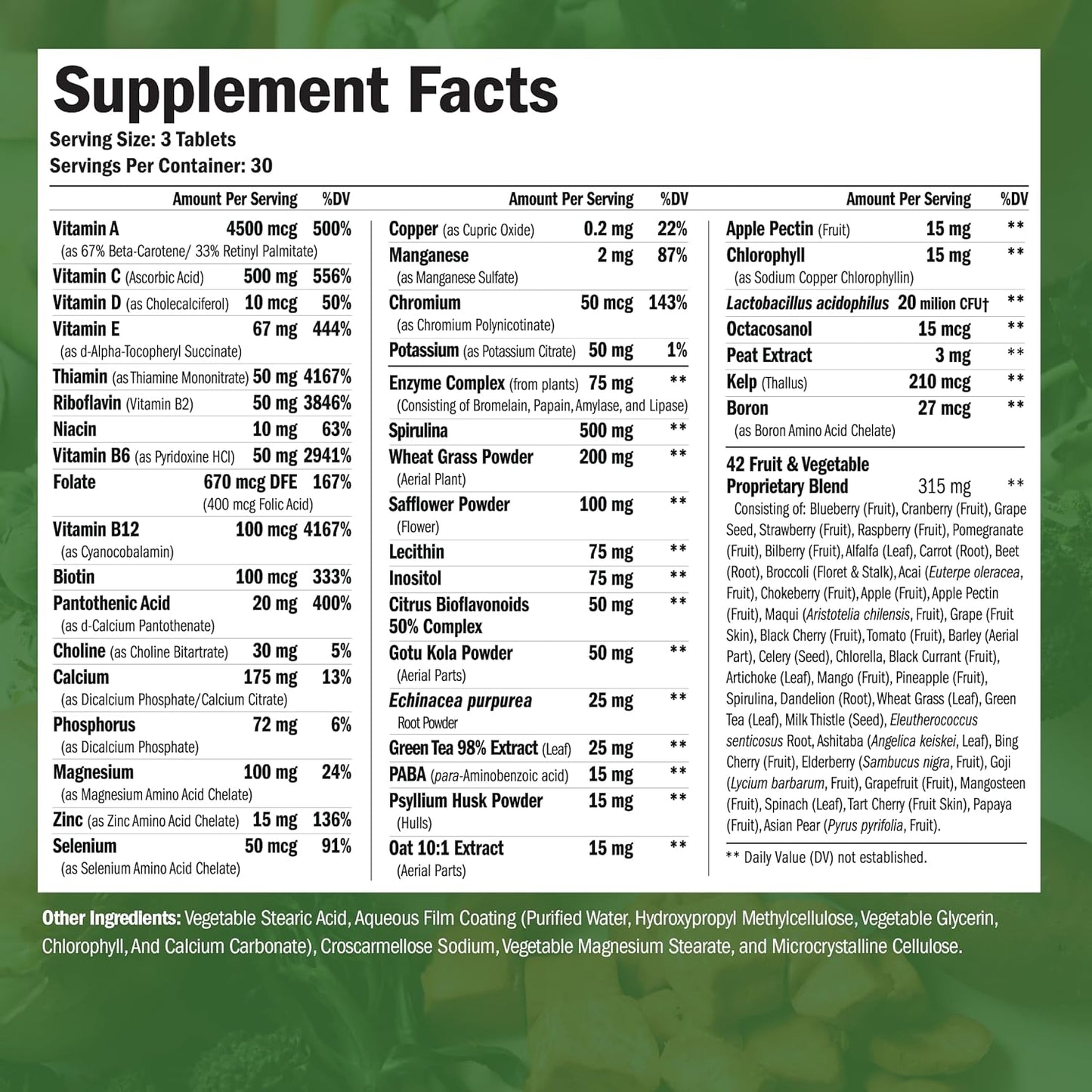 VEGAN MULTIVITAMIN FOR WOMEN AND MEN