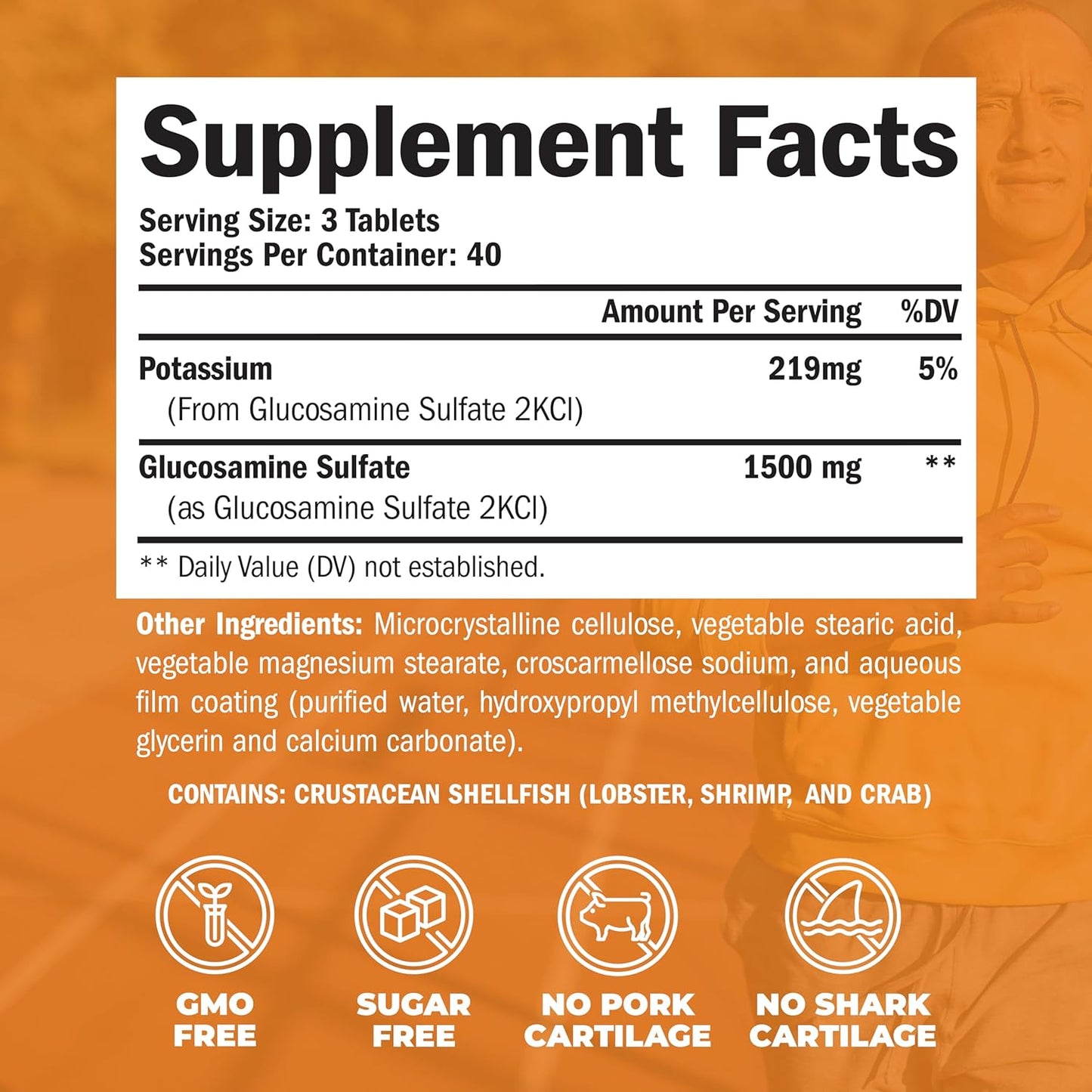 GLUCOSAMINE SULFATE 1500MG JOINT SUPPORT SUPPLEMENT