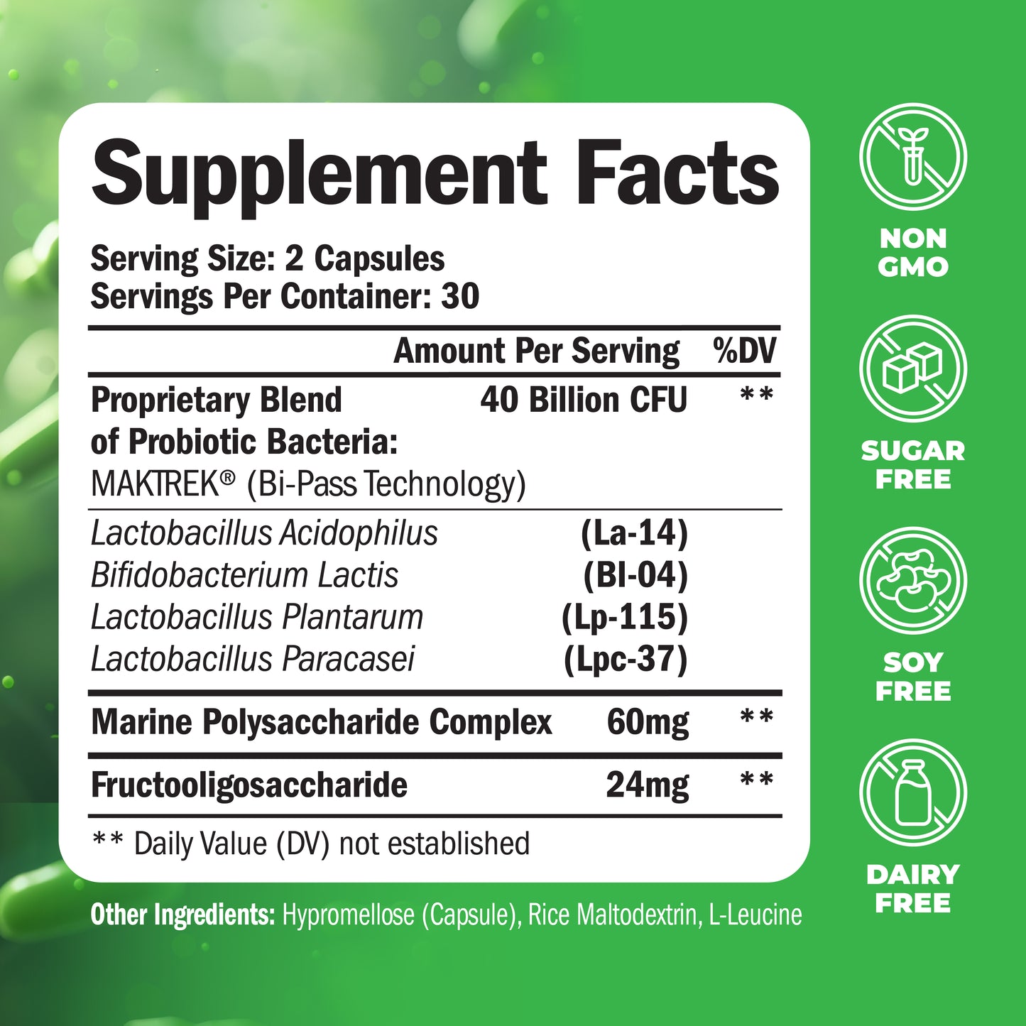 PROBIOTICS 40 BILLION CFU SUPPLEMENT