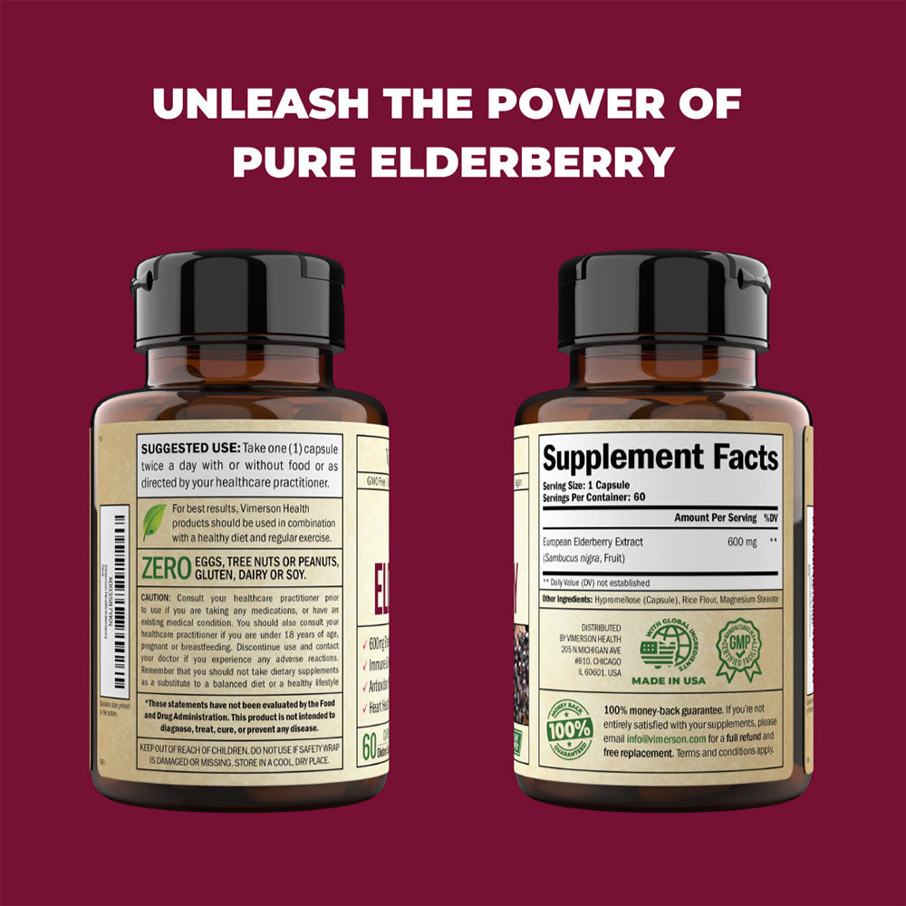 BLACK ELDERBERRY SUPPLEMENT - RESPIRATORY & HEART HEALTH