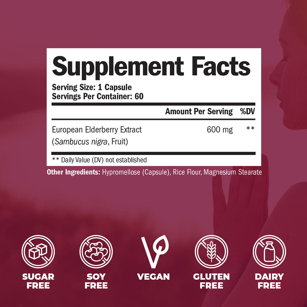 BLACK ELDERBERRY SUPPLEMENT - RESPIRATORY & HEART HEALTH