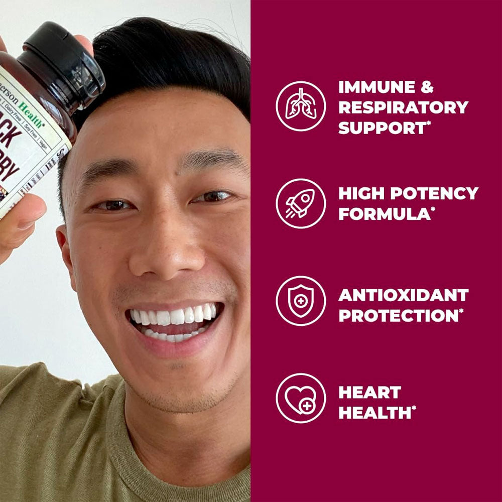 BLACK ELDERBERRY SUPPLEMENT - RESPIRATORY & HEART HEALTH