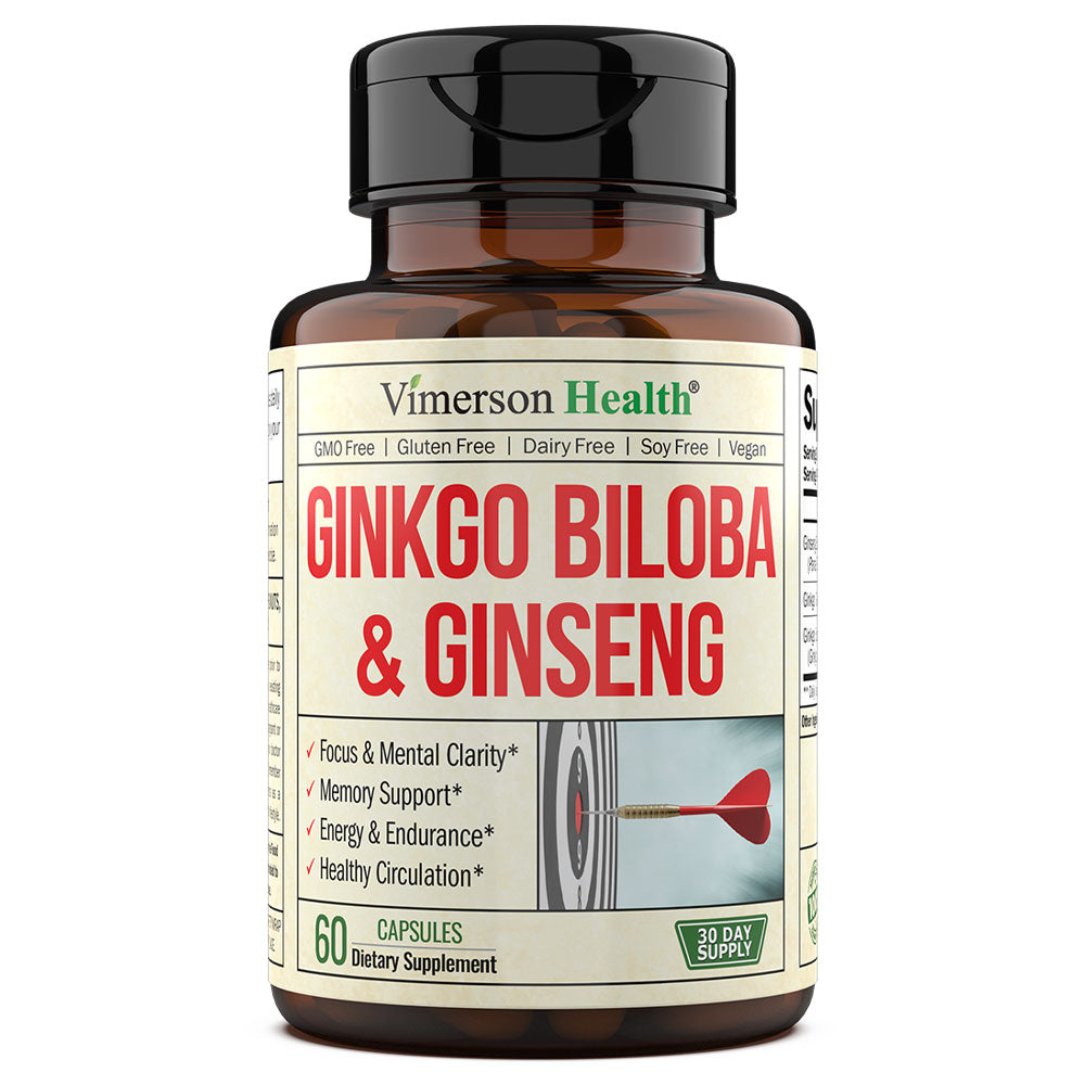 Best GINKGO BILOBA & GINSENG Supplement - MEMORY, FOCUS & BRAIN