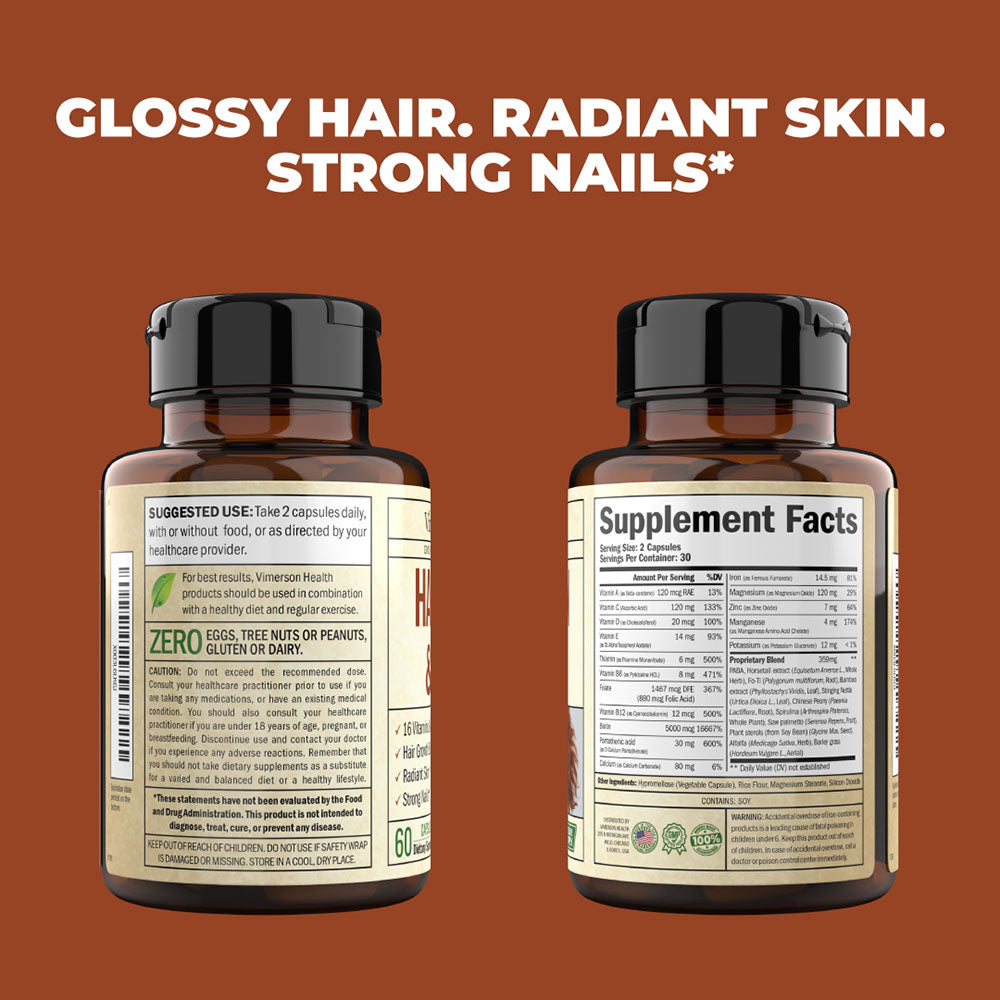 HAIR, SKIN & NAILS SUPPLEMENT - BEAUTY VITAMINS WOMEN & MEN