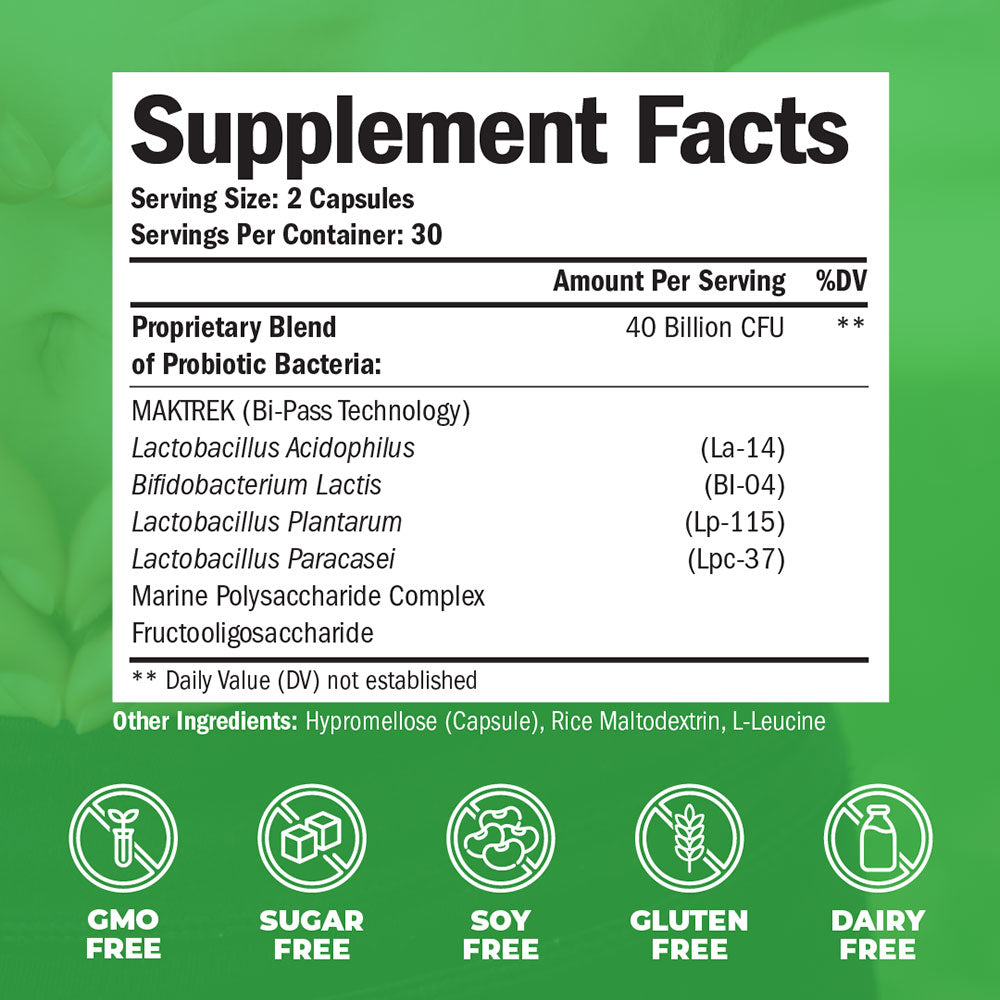 PROBIOTICS 40 BILLION CFU SUPPLEMENT - IMMUNE SYSTEM SUPPORT