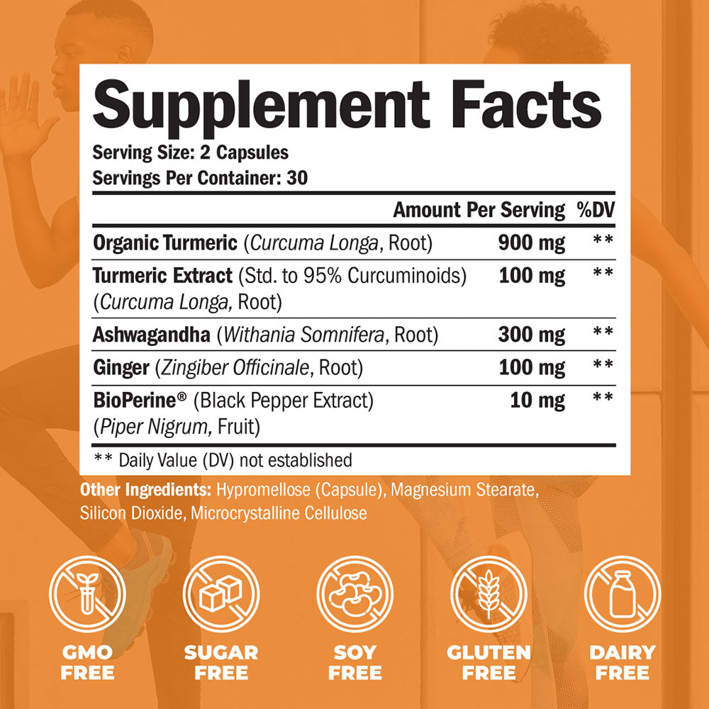 TURMERIC ASHWAGANDHA & GINGER SUPPLEMENT