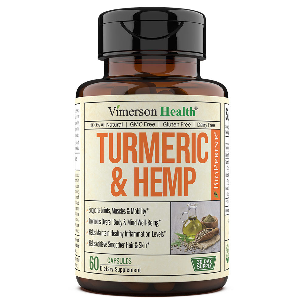 TURMERIC & HEMP SUPPLEMENT - SLEEP, MOOD & STRESS SUPPORT