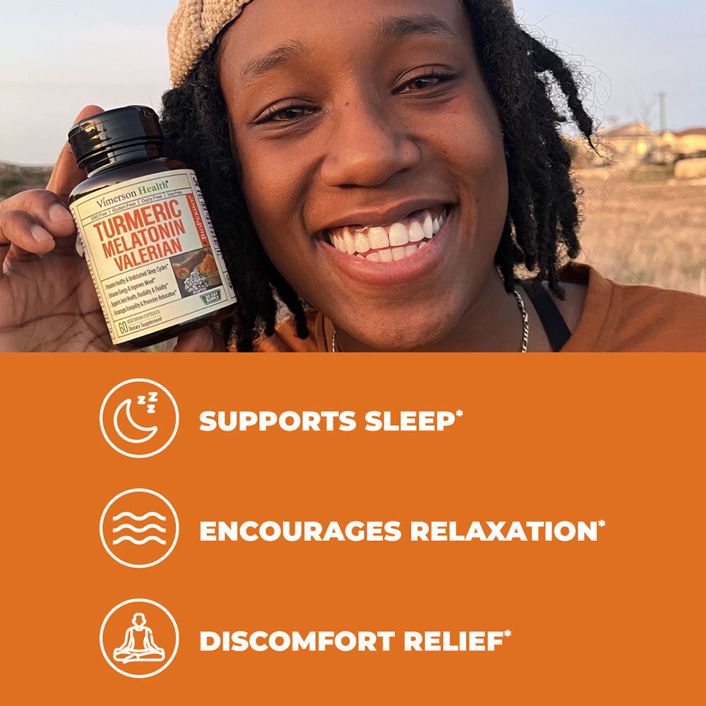 TURMERIC MELATONIN SUPPLEMENT - RELAXATION & TRANQUILITY