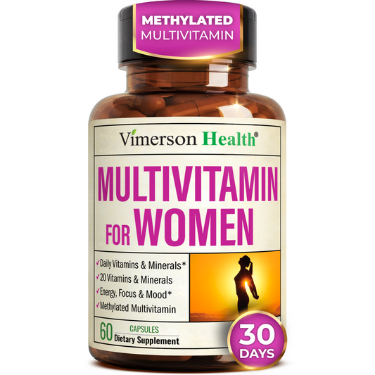 Methylated Multivitamin for Women w/Bioavailable Vitamins, Chelated Minerals, Vitamin D, B12, C, A & Zinc for Energy, Focus and Immune Health – Premium Womens Multivitamins & Multiminerals – 60 Caps