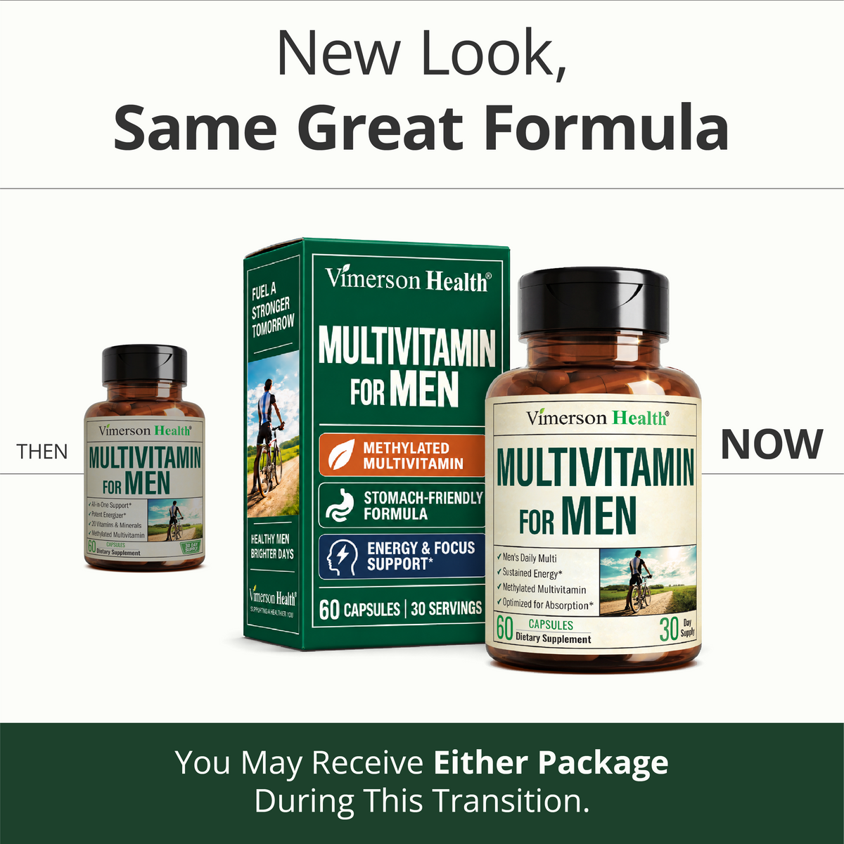 Multivitamin for Men – Methylated Multivitamin – Daily Wellness – 60 Caps Bioavailable Daily Mens Multivitamins & Multiminerals – B Complex, Vitamin C, D, B12 & Zinc – Easy-Swallow & No Stomach Upset