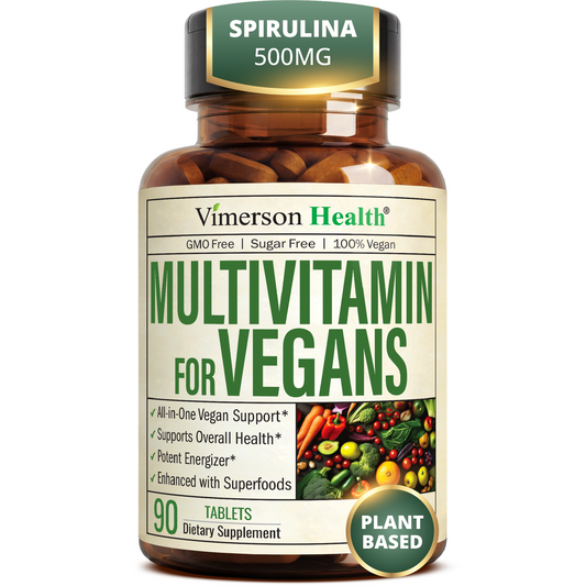 Vegan Multivitamin for Women and Men: Vitamins, Chelated Minerals and Bioavailable D3 for Focus and Energy Support – Daily Womens and Mens Multivitamins & Multiminerals – 90 Tablets