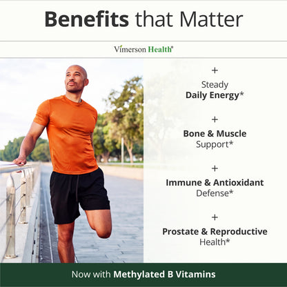 Multivitamin for Men: Methylated B Vitamins, Chelated Minerals and Bioavailable D3 for Focus and Energy Support – Daily Mens Multivitamins and Multiminerals – 60 Capsules