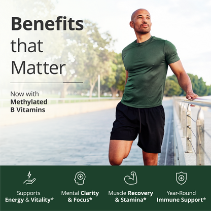 Multivitamin for Men with Methylated Vitamins and Chelated Minerals for Energy, Focus and Immune Health – Premium Daily Mens Multivitamins & Multiminerals – 60 Capsules