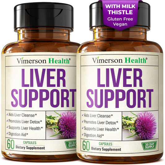 Vegan Liver Cleanse Detox & Repair – Herbal Liver Support Supplement w/ Silymarin Milk Thistle, Zinc, Dandelion Root & Artichoke Extract for Enzyme Support, Energy & Healthy Digestion. 2 pack