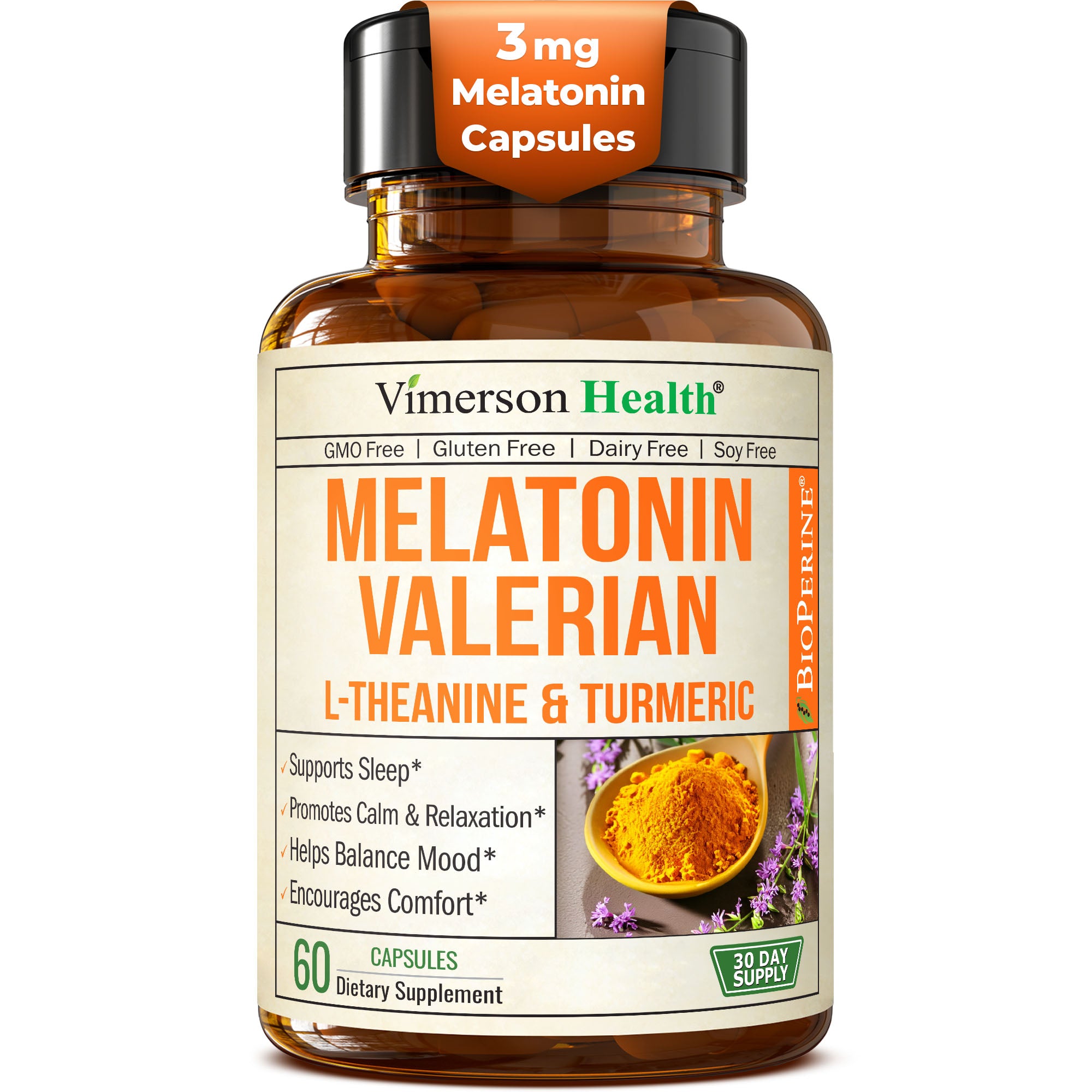 Best TURMERIC MELATONIN and VALERIAN Supplement for RELAXATION
