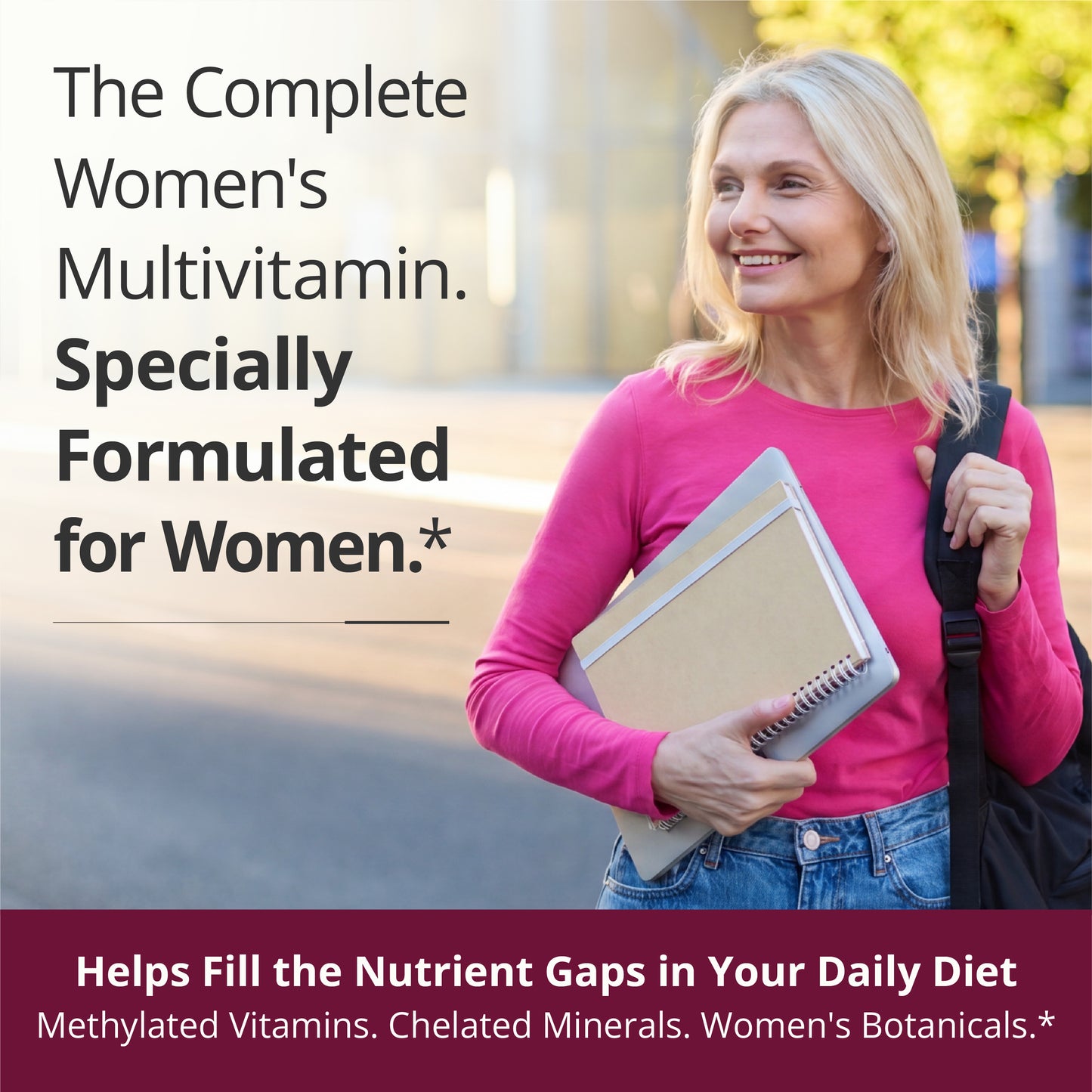 Multivitamin for Women: Methylated B Vitamins, Chelated Minerals and Bioavailable D3 for Focus and Energy Support – Daily Womens Multivitamins and Multiminerals – 60 Capsules