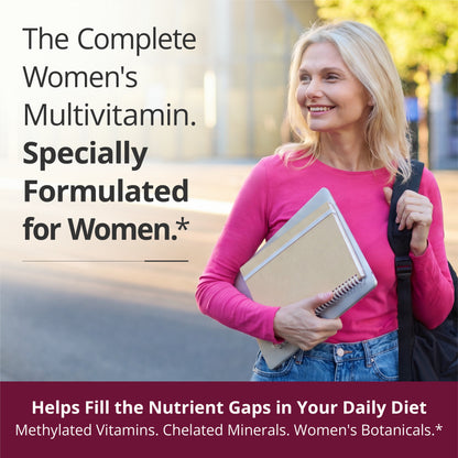 Multivitamin for Women: Methylated B Vitamins, Chelated Minerals and Bioavailable D3 for Focus and Energy Support – Daily Womens Multivitamins and Multiminerals – 60 Capsules
