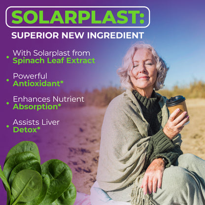 Liver Cleanse Detox 40+ Formula with Silymarin 50% Milk Thistle, Solarplast® Antioxidants, Digestive Enzymes & Artichoke 4:1 Extract – Supports Detox, Digestion & Energy. 60 Capsules, 20 Day Supply
