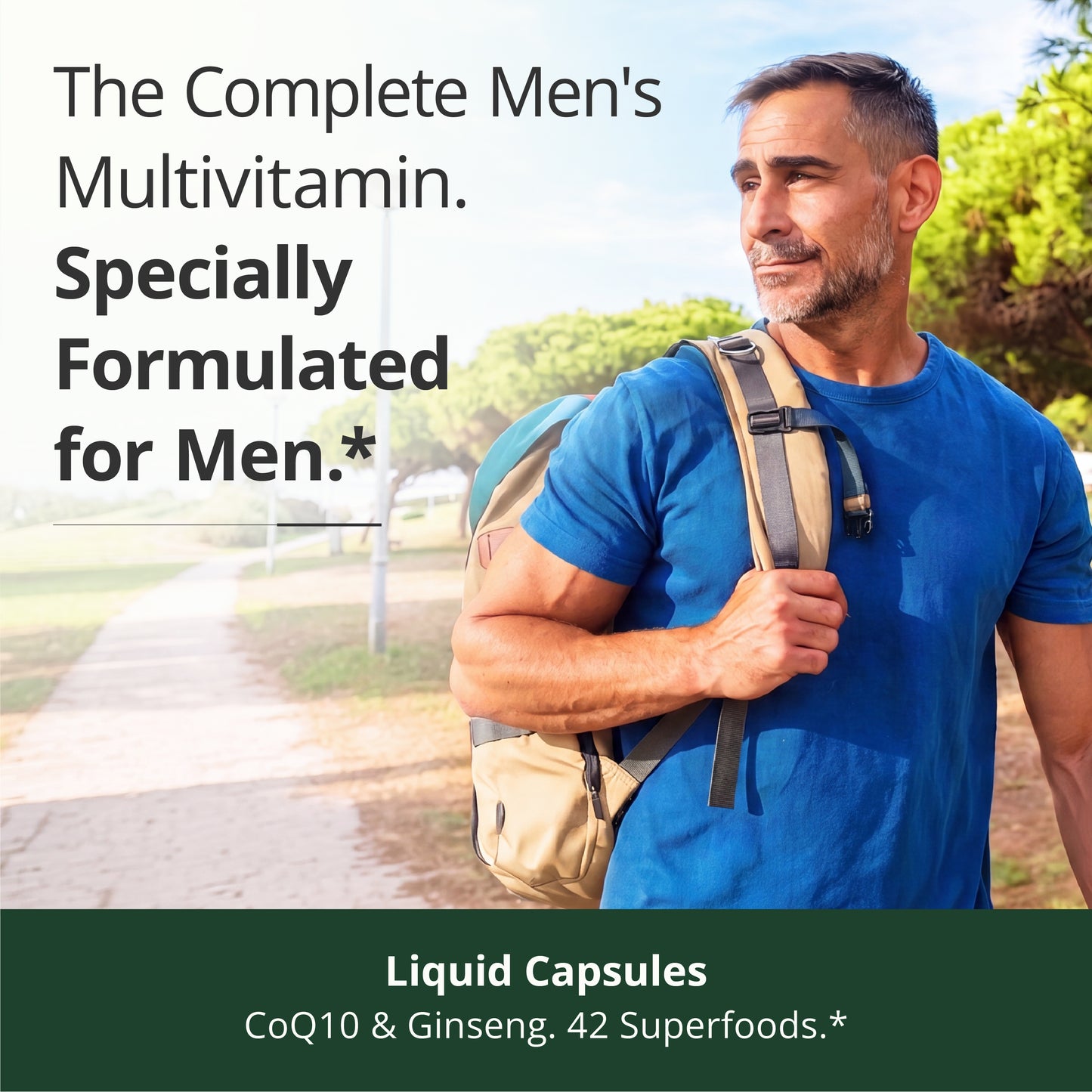Multivitamin for Men: Vitamins, Minerals and Bioavailable D3 for Focus and Energy Support – Daily Mens Multivitamins and Multiminerals – 60 Liquid Capsules