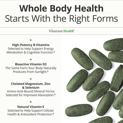 Vegan Multivitamin for Women and Men: Vitamins, Chelated Minerals and Bioavailable D3 for Focus and Energy Support – Daily Womens and Mens Multivitamins & Multiminerals – 90 Tablets