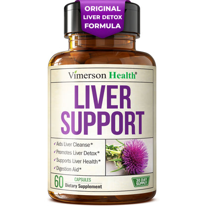 Vegan Liver Cleanse Detox & Repair – Herbal Liver Support Supplement w/ Silymarin Milk Thistle, Zinc, Dandelion Root & Artichoke Extract for Enzyme Support, Energy & Healthy Digestion. 60 Capsules