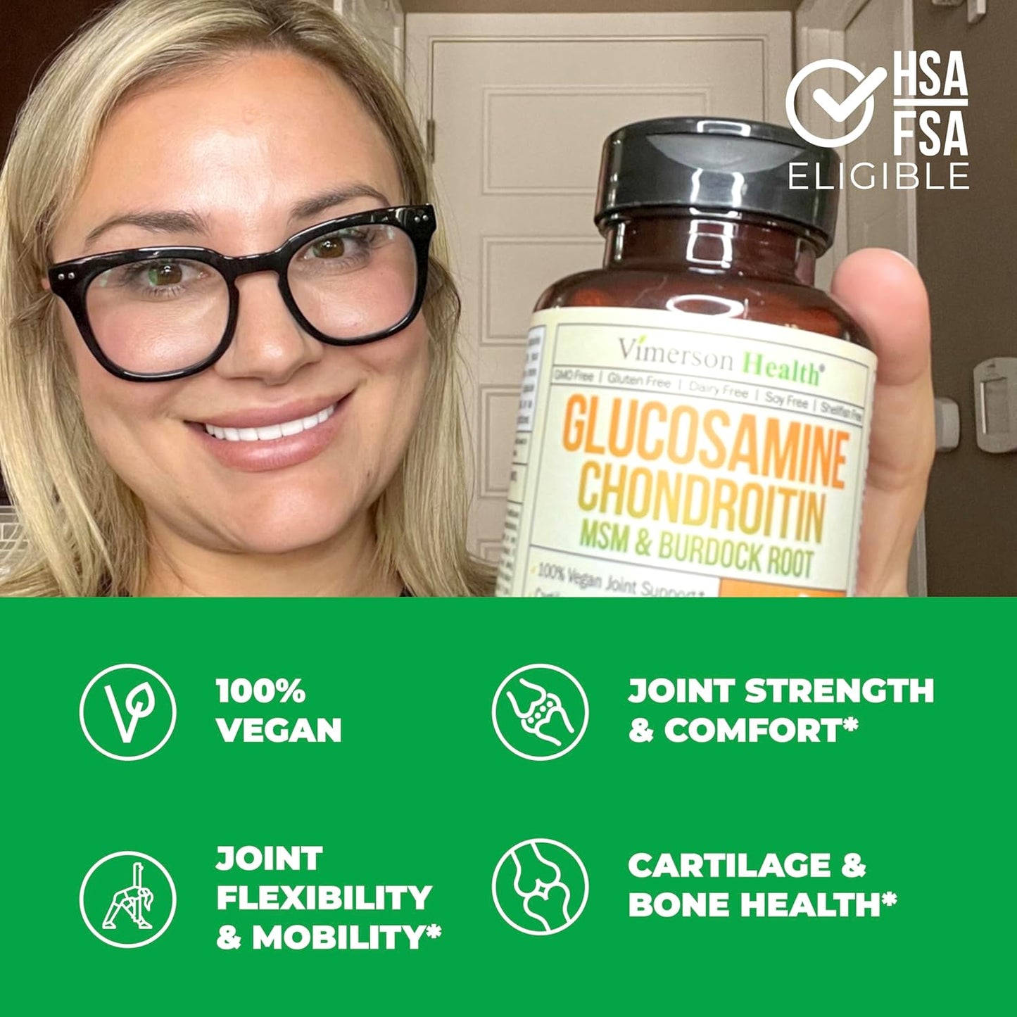 VEGAN GLUCOSAMINE CHONDROITIN MSM SUPPLEMENT