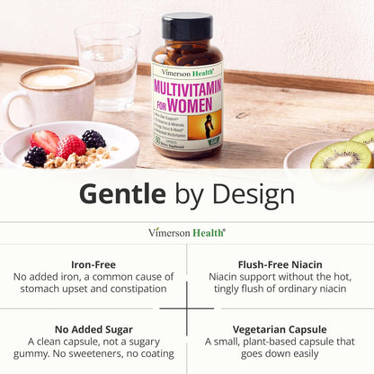 Multivitamin for Women: Methylated B Vitamins, Chelated Minerals and Bioavailable D3 for Focus and Energy Support – Daily Womens Multivitamins and Multiminerals – 60 Capsules