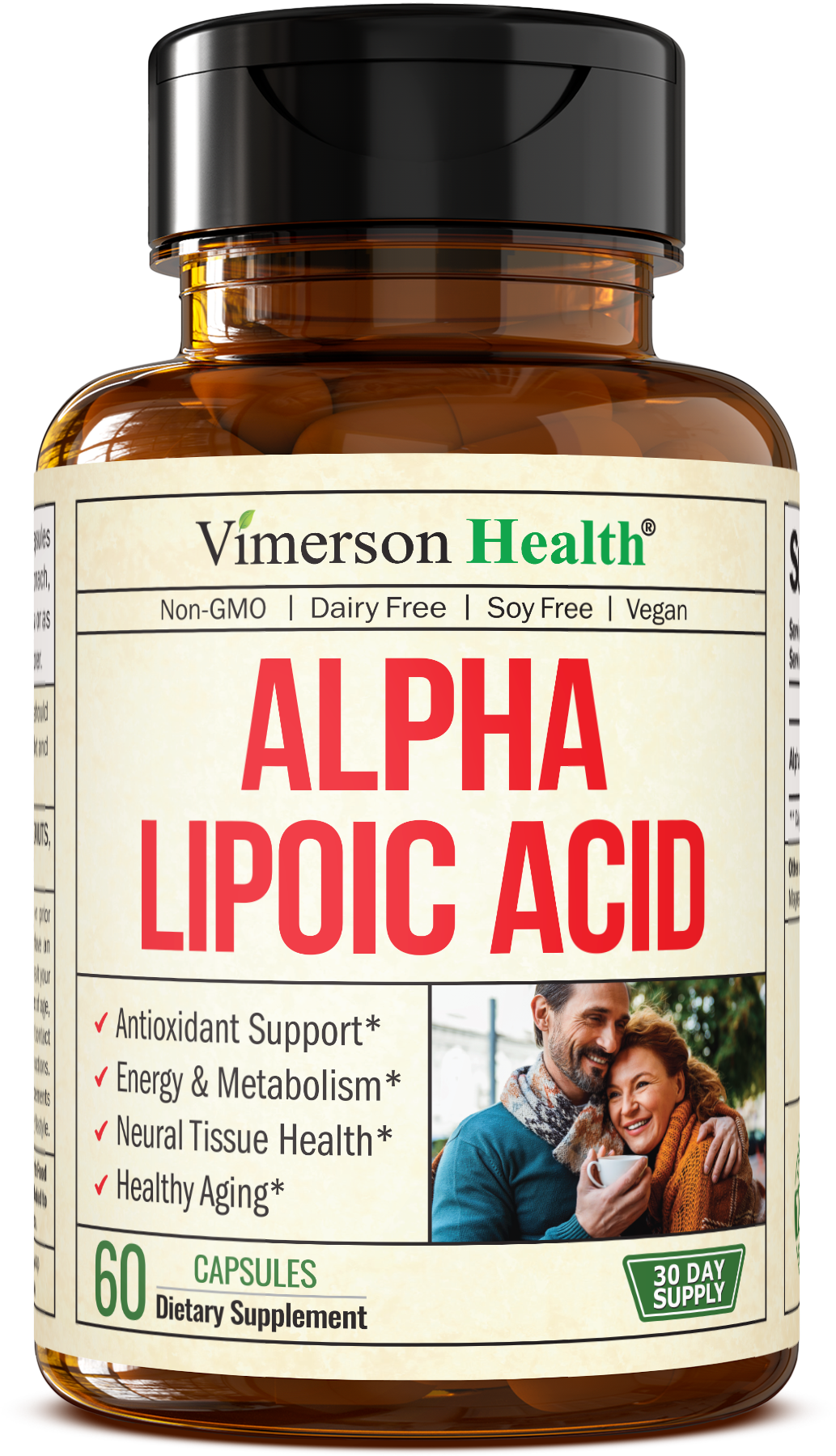 Alpha Lipoic Acid – High Potency 650mg ALA Supplement for Nerve and Brain Health, Antioxidant Support and Healthy Aging Aid – Vegan & Non-GMO – Stronger Than Alpha Lipoic Acid 600mg – 60 Capsules