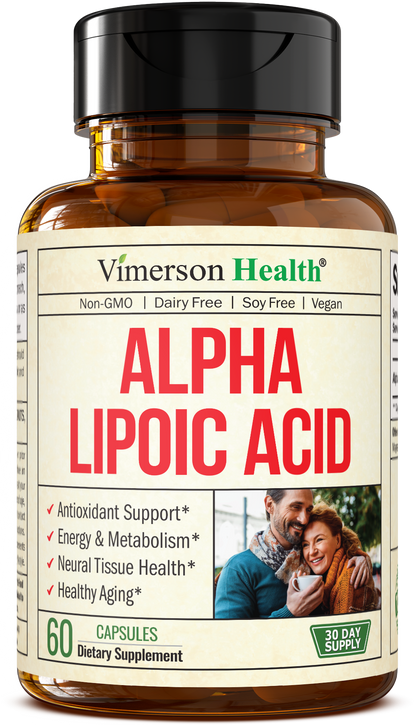 Alpha Lipoic Acid – High Potency 650mg ALA Supplement for Nerve and Brain Health, Antioxidant Support and Healthy Aging Aid – Vegan & Non-GMO – Stronger Than Alpha Lipoic Acid 600mg – 60 Capsules