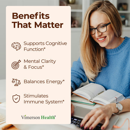 Mushroom 10x Complex with Lions Mane Extract, Turkey Tail, Cordyceps, Reishi, Shiitake, Chaga & Maitake for Cognitive Support – Vegan Mushroom Supplement Blend for Natural Energy & Focus – 60 Capsules