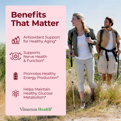 Alpha Lipoic Acid – High Potency 650mg ALA Supplement for Nerve and Brain Health, Antioxidant Support and Healthy Aging Aid – Vegan & Non-GMO – Stronger Than Alpha Lipoic Acid 600mg – 60 Capsules