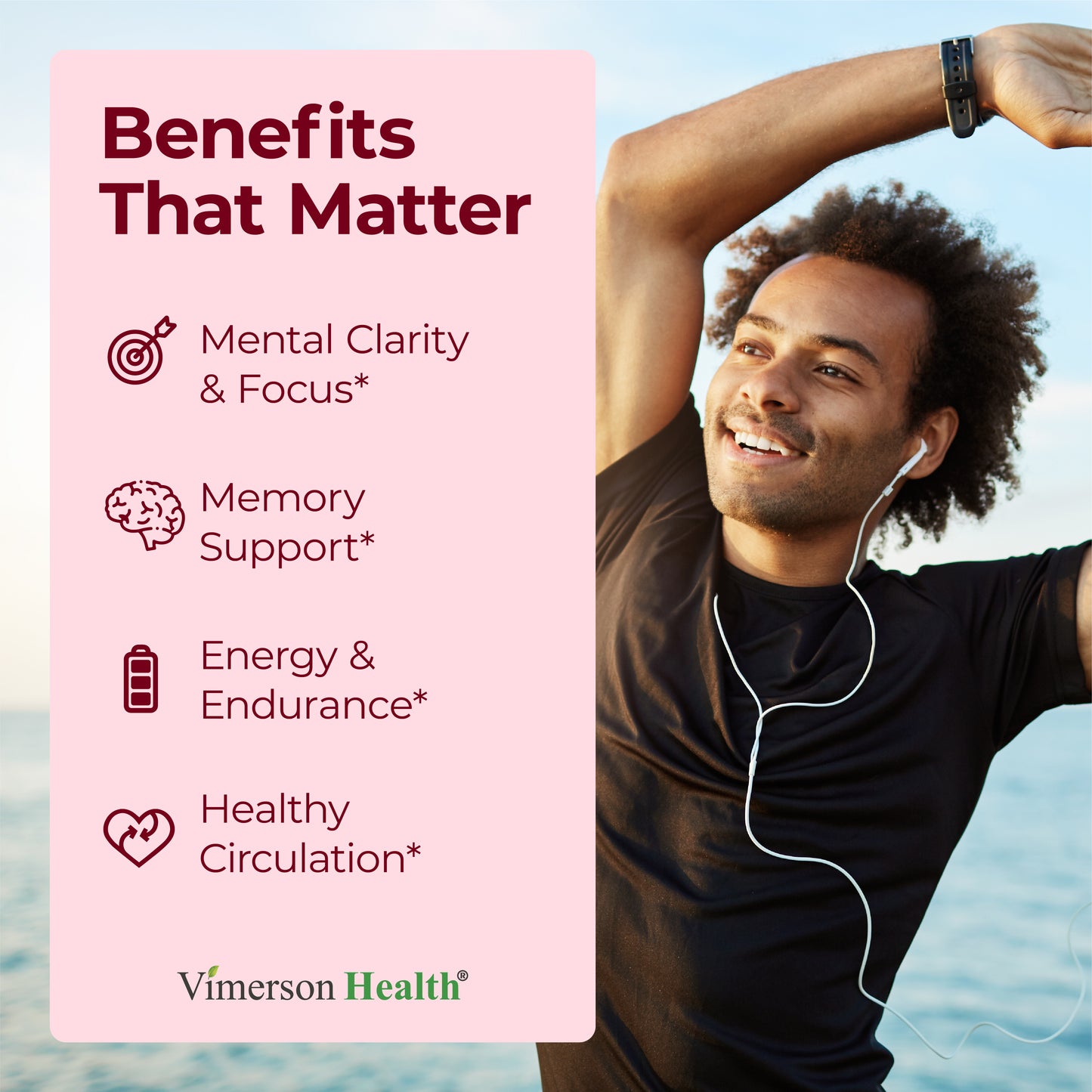 Asian Ginseng and Ginkgo Biloba Supplements – Panax Ginseng Extract 700mg + Ginko Biloba 720mg – Nootropic Brain Supplement for Memory, Focus & Sustained Energy – 60 Easy-to-Swallow Capsules