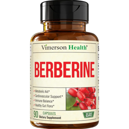 Berberine Supplement with Third Party Tested Berberine 1800mg - Immune Support Supplement for Cardiovascular, Gastrointestinal Function & Metabolic Aid - Vegan & Non-GMO