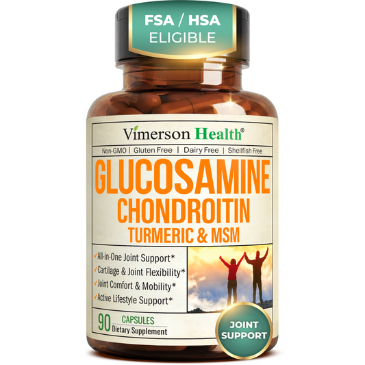 Glucosamine Chondroitin MSM – Joint Support Supplement for Women and Men with Glucosamine Sulfate 1500 mg, Chondroitin and MSM – for Cartilage, Joint Health and Flexibility – 90 Capsules
