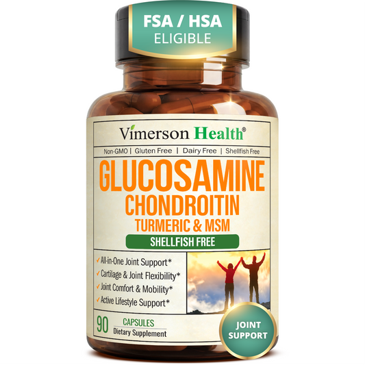 Glucosamine Chondroitin MSM – Joint Support Supplement for Women and Men with Glucosamine Sulfate 1500 mg, Chondroitin and MSM – for Cartilage, Joint Health and Flexibility – 90 Capsules