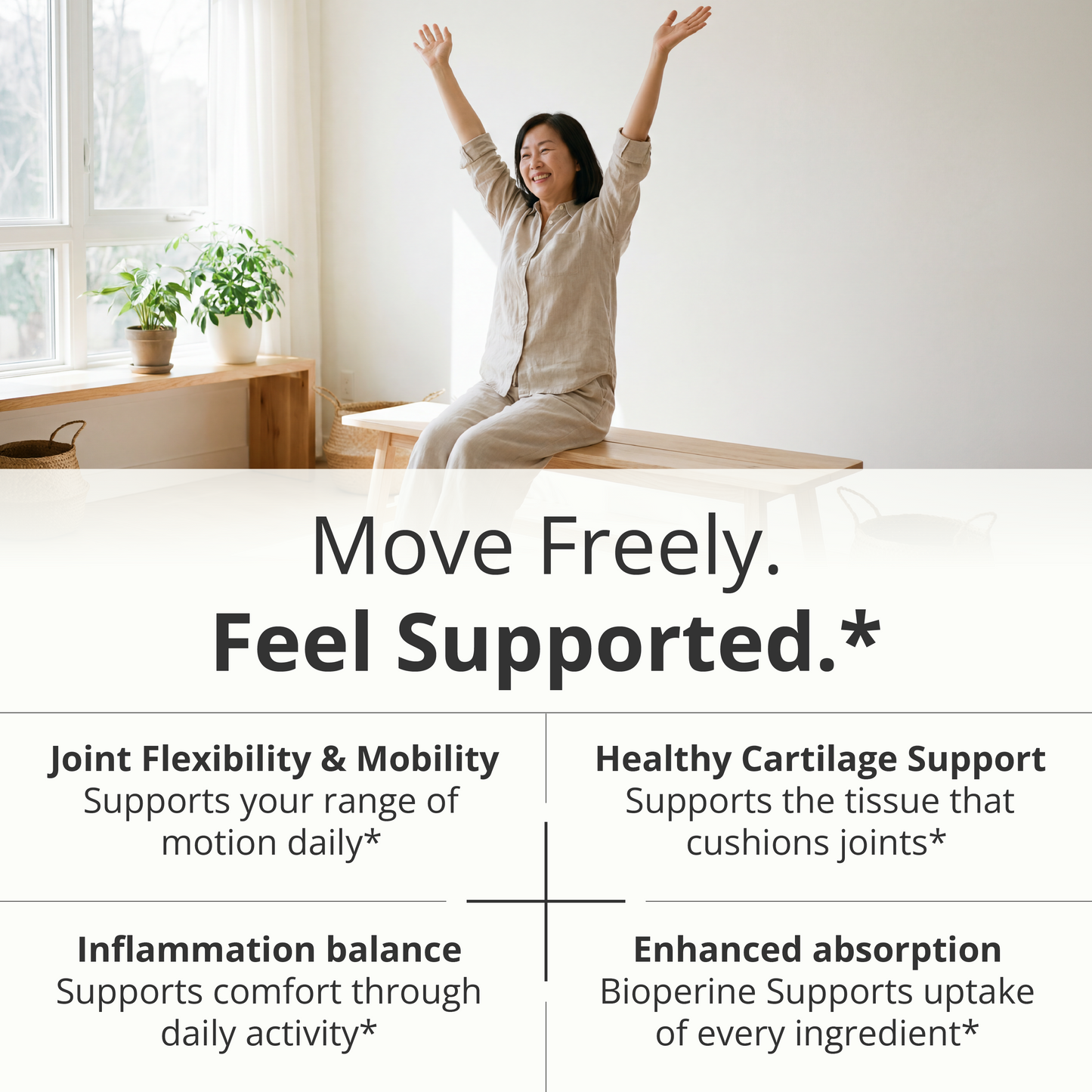 Joint Support Supplement with Glucosamine Sulfate, Hyaluronic Acid, Boswellia & MSM – Supports Joint Health, Mobility & Bone Strength – for Daily Use – FSA Eligible 60 Capsules
