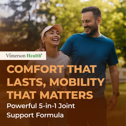 Glucosamine Sulfate with Hyaluronic Acid, Boswellia, Black Pepper & MSM Supplement – 5-in-1 Joint Supplements for Men and Women – Joint Health, Mobility & Bone Strength – FSA Eligible 60 Caps