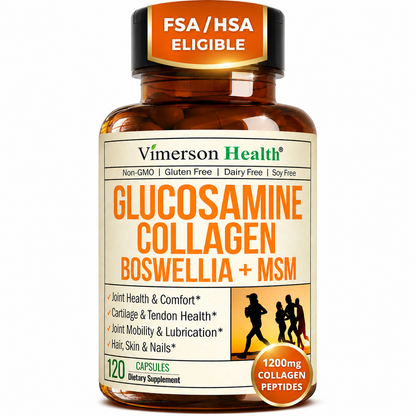 Best GLUCOSAMINE + COLLAGEN Supplement with BOSWELLIA & MSM for JOINTS Vimerson Health Best GLUCOSAMINE + COLLAGEN Supplement with BOSWELLIA & MSM for JOINTS Vimerson Health