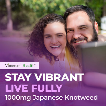 Japanese Knotweed Capsules - Resveratrol Supplement with 1000mg Japanese Knotweed, Green Tea Extract, Quercetin, Grape Extract. Potent Antioxidant for Healthy Aging & Cardiovascular Support. 60 Caps