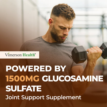 Glucosamine Sulfate 1500mg w/Potassium – FSA Eligible Joint Support Supplement for Cartilage, Bone & Joint Health, Occasional Discomfort Relief for Back, Knees & Hands – Glucosamine Complex 120 Tabs