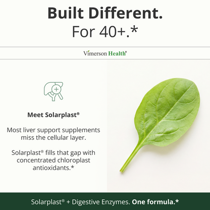 Liver Support with Artichoke Extract, Enzymes, Silymarin 50% Milk Thistle, Dandelion Root, Lipase & Protease, Solarplast® Antioxidants – Supports Detox, Digestion & Energy. 60 Capsules, 20 Day Supply