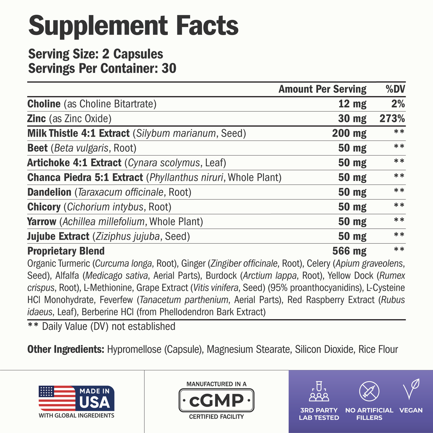 Vegan Liver Cleanse Detox & Repair – Herbal Liver Support Supplement w/ Silymarin Milk Thistle, Zinc, Dandelion Root & Artichoke Extract for Enzyme Support, Energy & Healthy Digestion. 60 Capsules