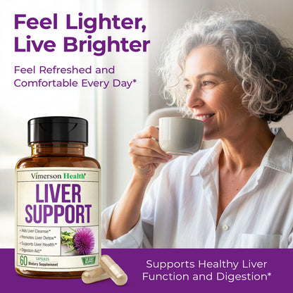 Vegan Liver Cleanse Detox & Repair – Herbal Liver Support Supplement w/ Silymarin Milk Thistle, Zinc, Dandelion Root & Artichoke Extract for Enzyme Support, Energy & Healthy Digestion. 60 Capsules