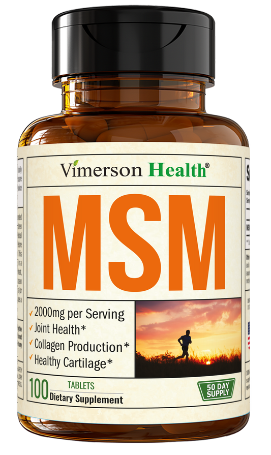 MSM 2000mg - Joint Support Supplement for Cartilage & Joint Health. Antioxidant Properties. Aids Inflammatory Response. Occasional Discomfort Relief - Back, Knees, Hands. Non-GMO. Vegan. 50 Day Supply