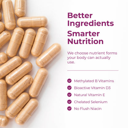 Multivitamin for Women – Methylated Womens Multivitamins & Multiminerals Capsules with Vitamin B12, A, D, C, Zinc, Magnesium & More for Complete Daily Support – Trusted Bioavailable Vitamins for Women